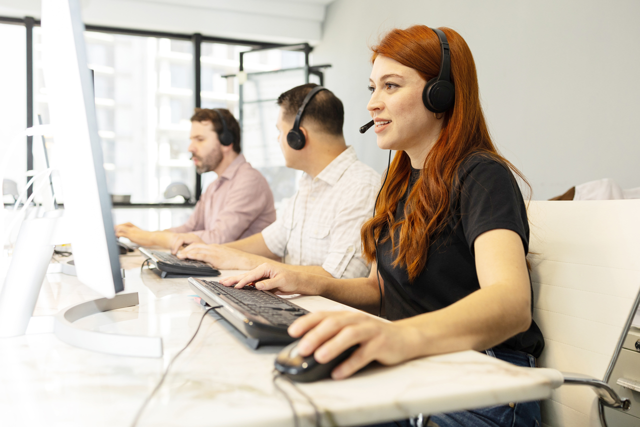 Cxperts Business Process Outsourcing (BPO) professionals working in a modern office environment, collaborating on customer experience solutions